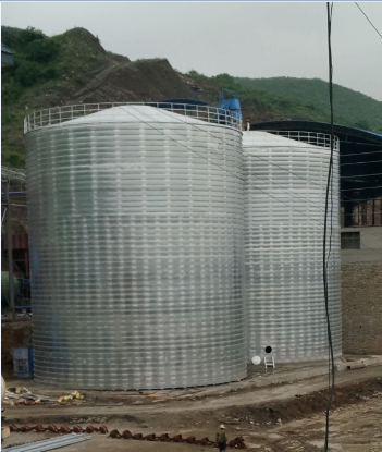 崇左粮食钢板仓的安装全过程不用热焊接